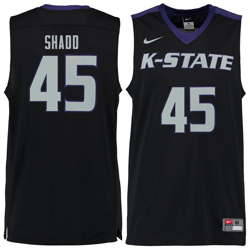 Men #45 Nigel Shadd Kansas State Wildcats College Basketball Jerseys Sale-Black - Click Image to Close